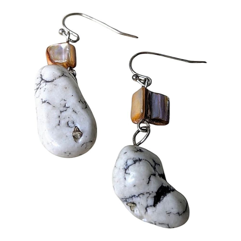 Artisan Handmade Polished Stone Earrings